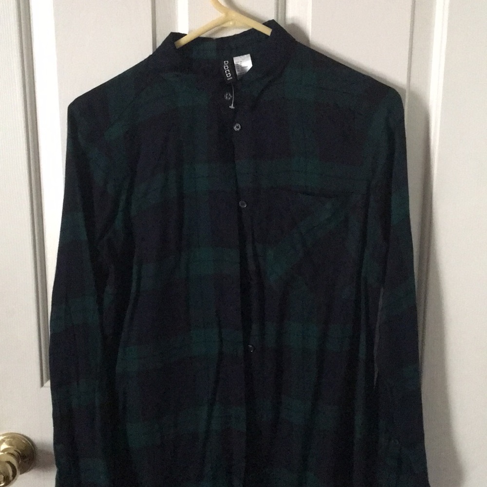 Green and Black button up flannel